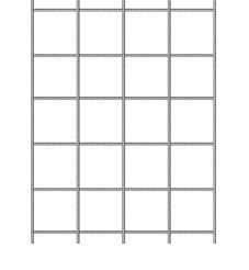 A rectangular cutting of square mesh against a white background